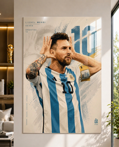 Lionel Messi "The Legend No.10" Metal Poster