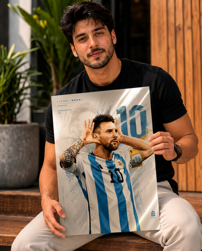 Lionel Messi "The Legend No.10" Metal Poster
